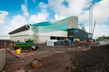 Viridor's Trident Park EfW, as pictured in February. The plant is due to be completed in December 2014